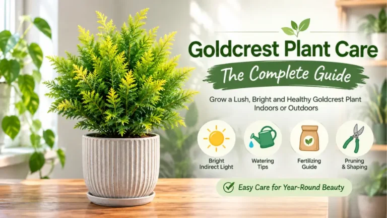 Goldcrest plant in a pot with lush green foliage for indoor plant care.