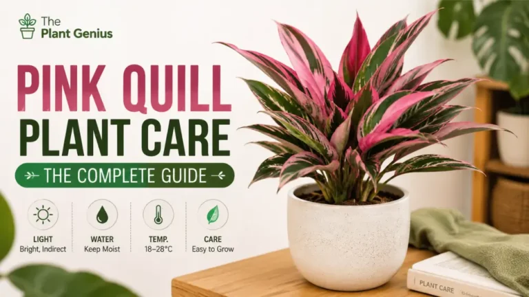 Pink Quill plant in a pot with vibrant pink foliage for indoor plant care.