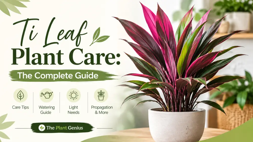 Vibrant Ti Leaf plant in a pot with colorful foliage, illustrating complete plant care guide.